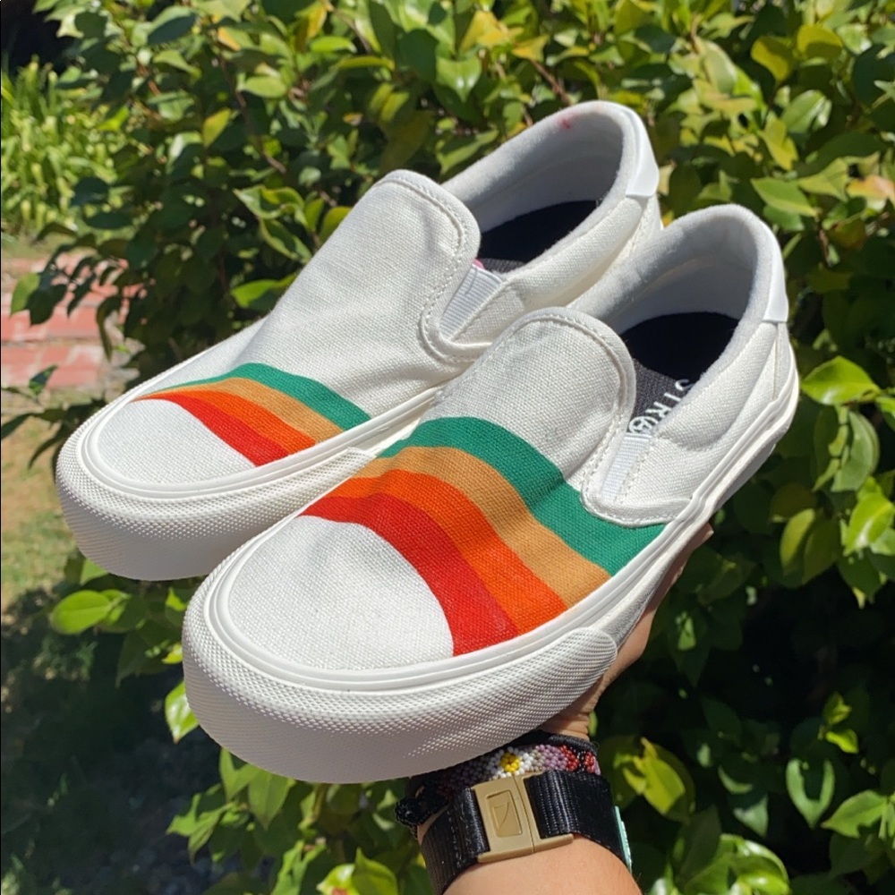hand painted rainbow shoes